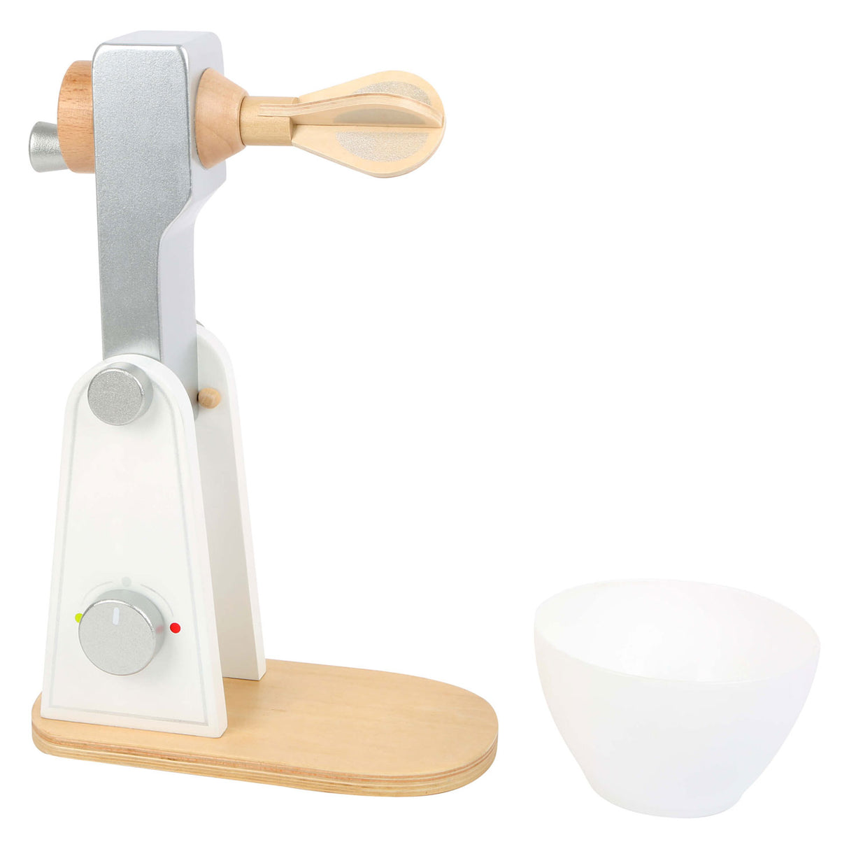 Petit pied - mixeur en bois blanc