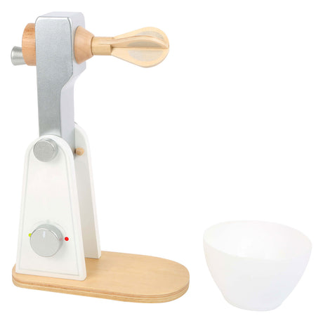 Petit pied - mixeur en bois blanc