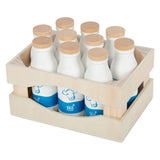 Small foot - caisse en bois avec bouteilles de lait, 12 pcs.