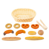 Small foot plastic bread basket with playets bread, 12dlg.