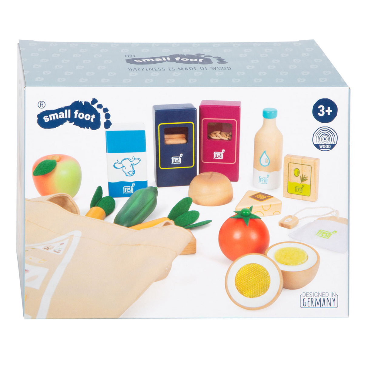 Small foot - set de nourriture végétarienne en bois, 17 pièces.