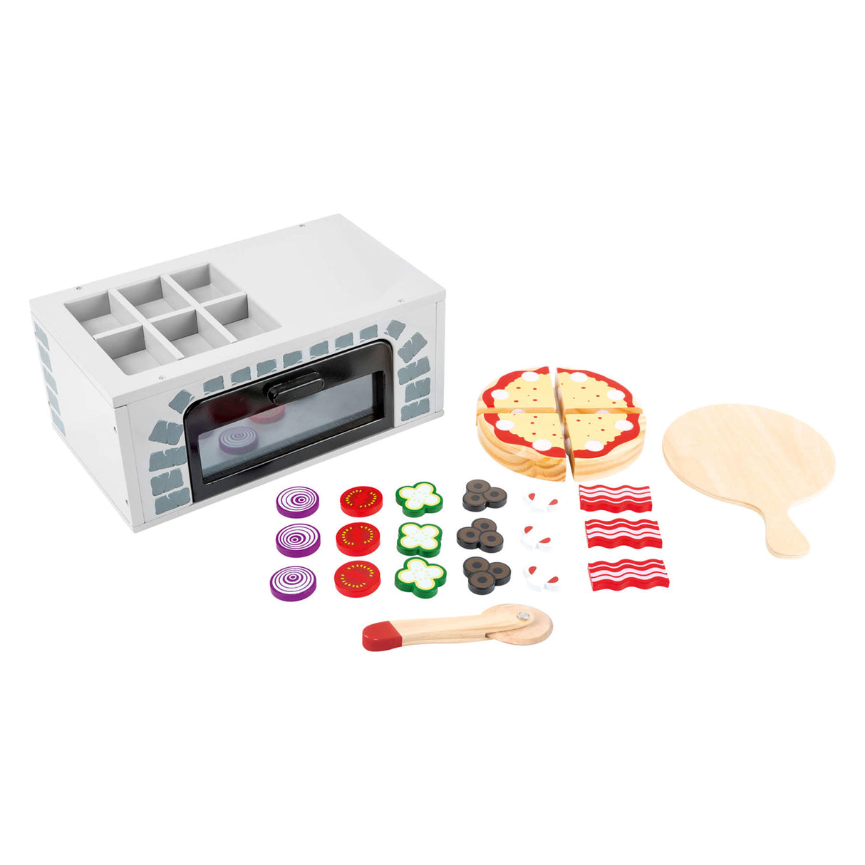 Small Foot - Ensemble de pizza en bois en bois, 25dlg.