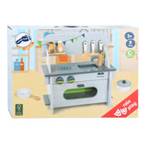 Small foot - Cuisine ludique en bois compacte, 9 pièces.
