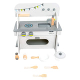 Small foot - Cuisine ludique en bois compacte, 9 pièces.