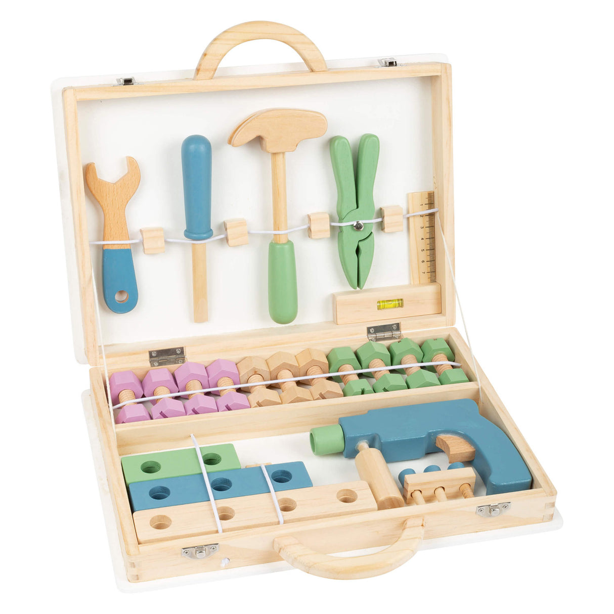 Petit-pied Case d'outils en bois nordique, 43dlg.