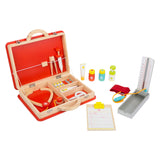 Small foot wooden doctor's suitcase first aid, 15dlg.