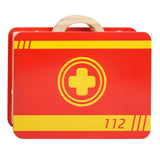 Small foot wooden doctor's suitcase first aid, 15dlg.