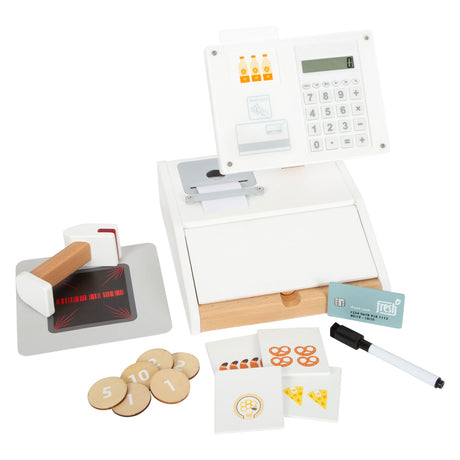 Small foot - caisse enregistreuse jouet en bois avec scanner, 15 pcs.