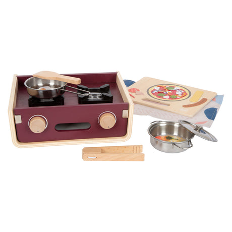 Small foot - Cuisine de camping en bois savoureuse, 9 pcs.