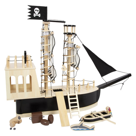 Small foot - bateau pirate en bois pour maison de poupée