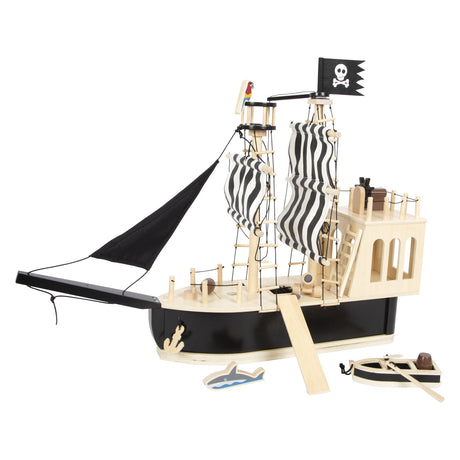 Petit pied - Piratenboot en bois en bois