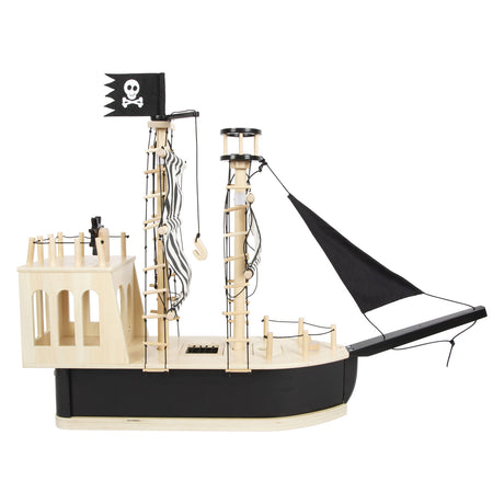 Petit pied - Piratenboot en bois en bois