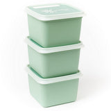 Dbp boîtes de congélation alaska carrées 0,75l 3 pièces vert menthe