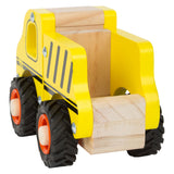 Small foot - chantier de construction de véhicules de travail en bois jaune