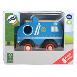 Small foot - voiture de police en bois bleue