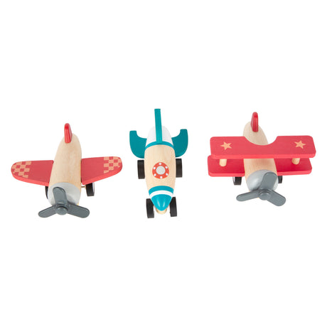 Small foot - rabots à tirer en bois, lot de 3