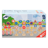 Small foot - jeu de mini panneaux de signalisation en bois, 25 pcs.
