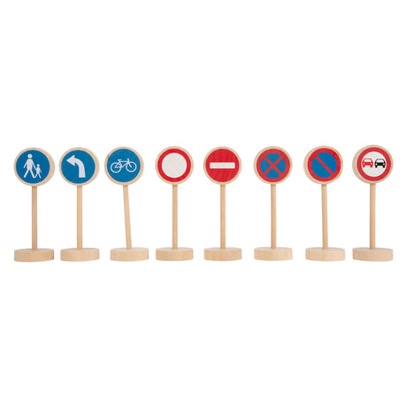 Small foot - jeu de mini panneaux de signalisation en bois, 25 pcs.