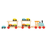 Small Foot Wooden Train Transporter avec voitures, 11dlg.