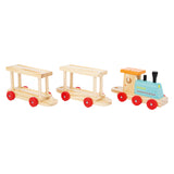 Small Foot Wooden Train Transporter avec voitures, 11dlg.