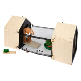 Small foot - Clapier à lapin en bois avec peluche lapin, 15 pièces.