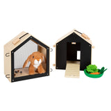 Small foot - wooden rabbit loft with rabbit plush, 15dlg.