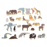 Small foot - puzzle de lettres et de formes en bois, 26 pcs.