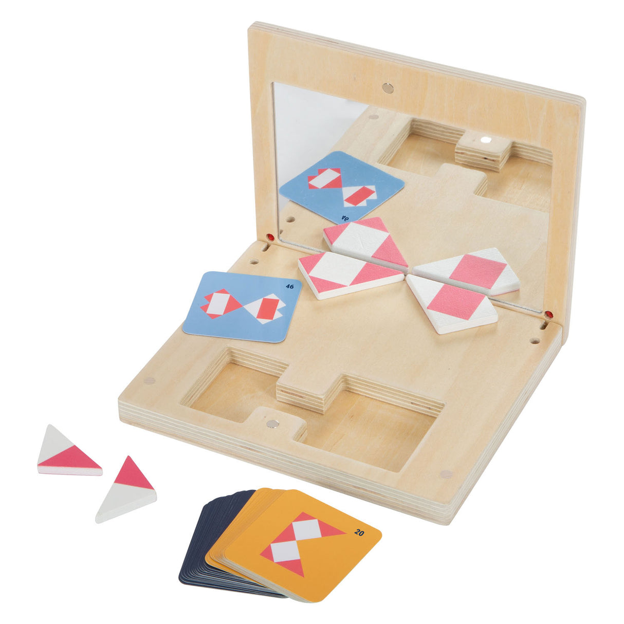 Small foot - jeu de symétrie en bois avec miroir éducatif