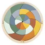 Small foot - puzzle en forme de bois safari rond, 24 pcs.