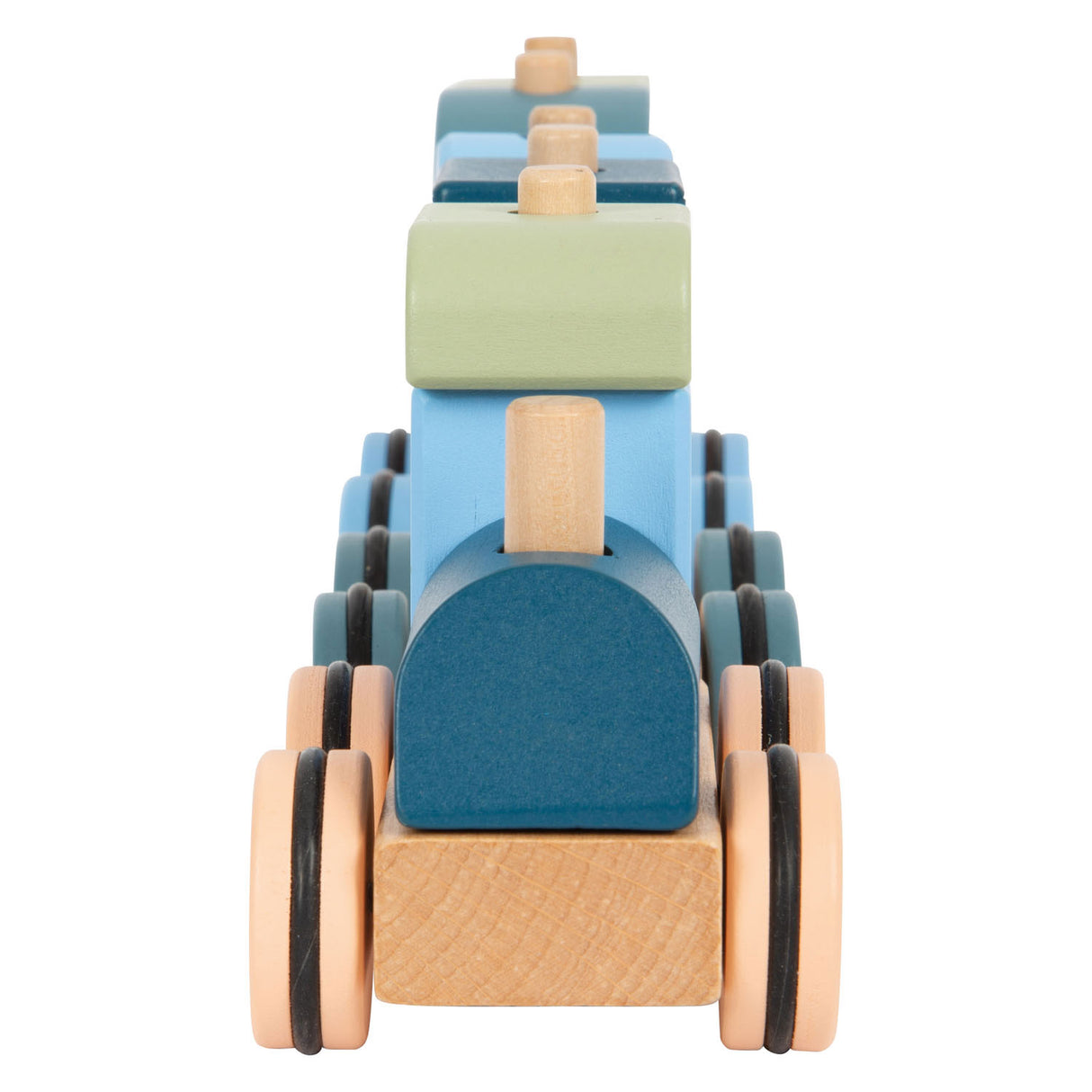 Small foot - train de blocs empilables en bois arctique, 16 pièces.
