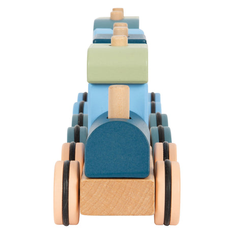 Small foot - train de blocs empilables en bois arctique, 16 pièces.