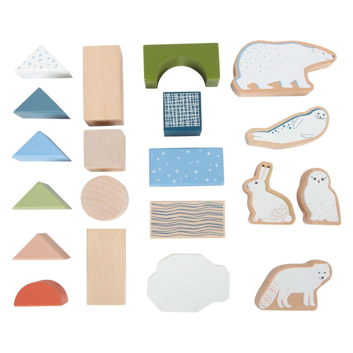 Small foot - blocs de construction en bois arctique, 20 pcs.