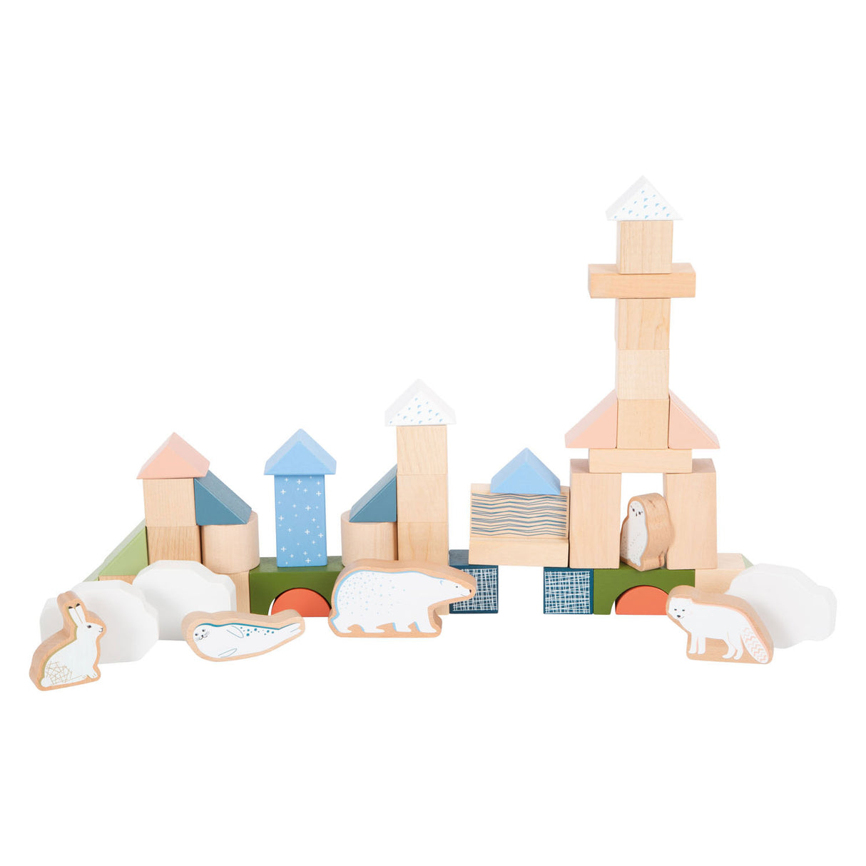 Small foot - blocs de construction en bois arctique, 20 pcs.