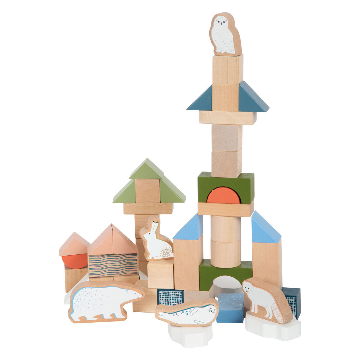 Small foot - blocs de construction en bois arctique, 20 pcs.