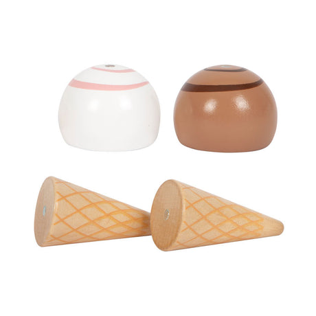 Small foot - stand de glace compact en bois frais, 6 pcs.