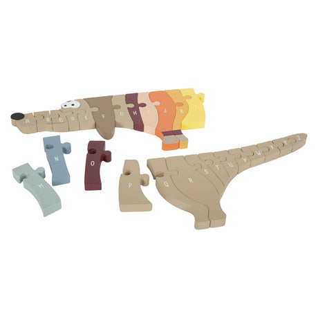 Small foot - puzzle en bois lettres et formes chien, 26 pcs.