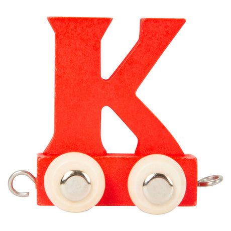 Small foot - train de lettres en bois couleur - k