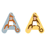Small foot - lettre enfant animal en bois - a
