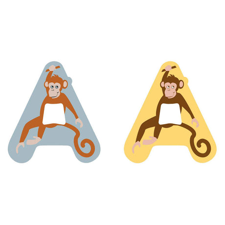 Small foot - lettre enfant animal en bois - a