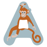 Small foot - lettre enfant animal en bois - a