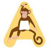 Small foot - lettre enfant animal en bois - a