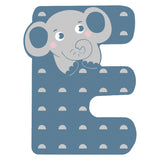 Small foot - lettre enfant animal en bois - e