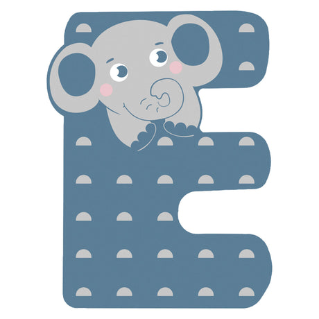 Small foot - lettre enfant animal en bois - e