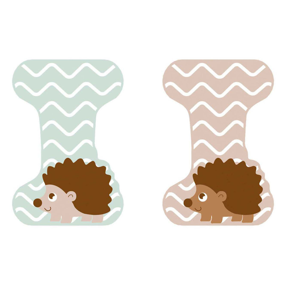 Small foot - lettre enfant animal en bois - i