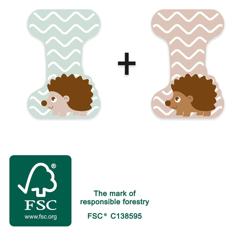 Small foot - lettre enfant animal en bois - i