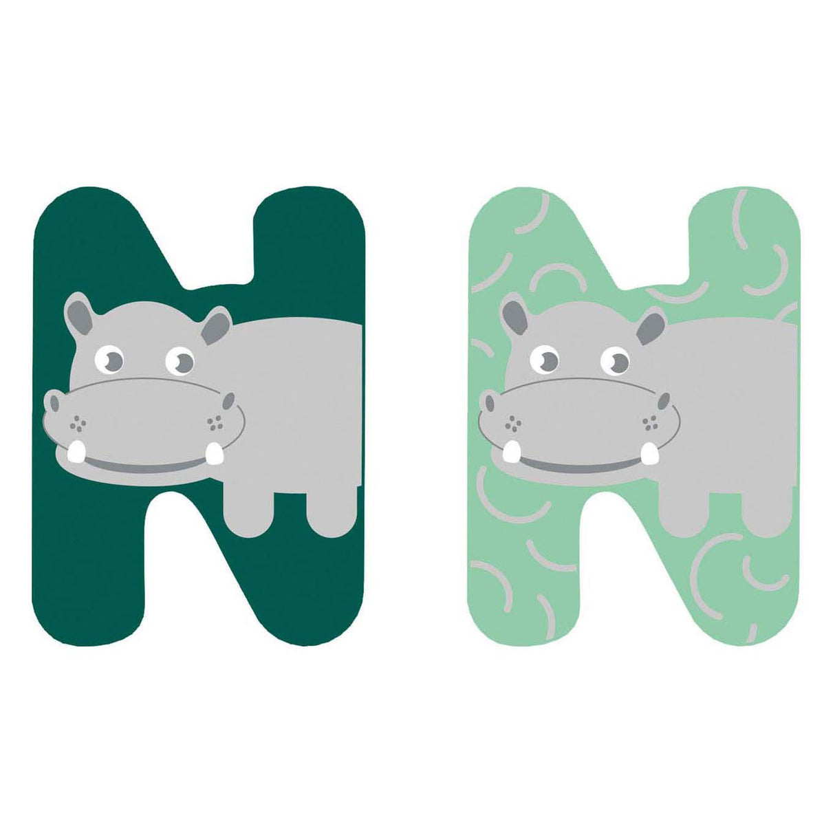 Small foot - lettre enfant animal en bois - n