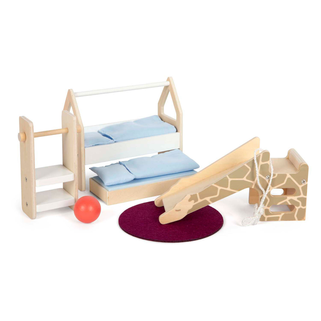 Petit pied - Mobilier de maison de poupée en bois chambre pour enfants