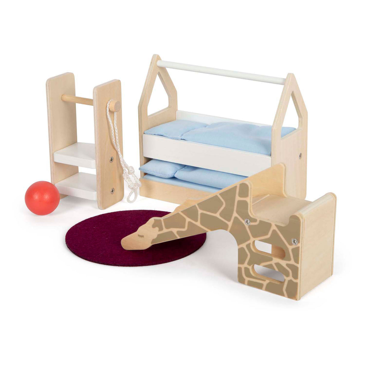 Petit pied - Mobilier de maison de poupée en bois chambre pour enfants