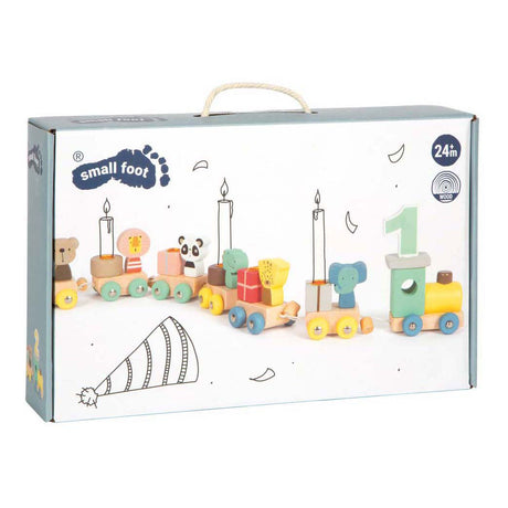 Small foot - train d'anniversaire en bois avec animaux