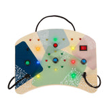Small foot - Tableau d'activités LED en bois avec lumière et interrupteurs